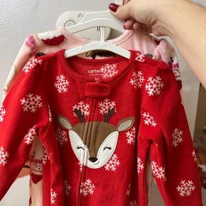 Carter's Red Reindeer Pajama Set